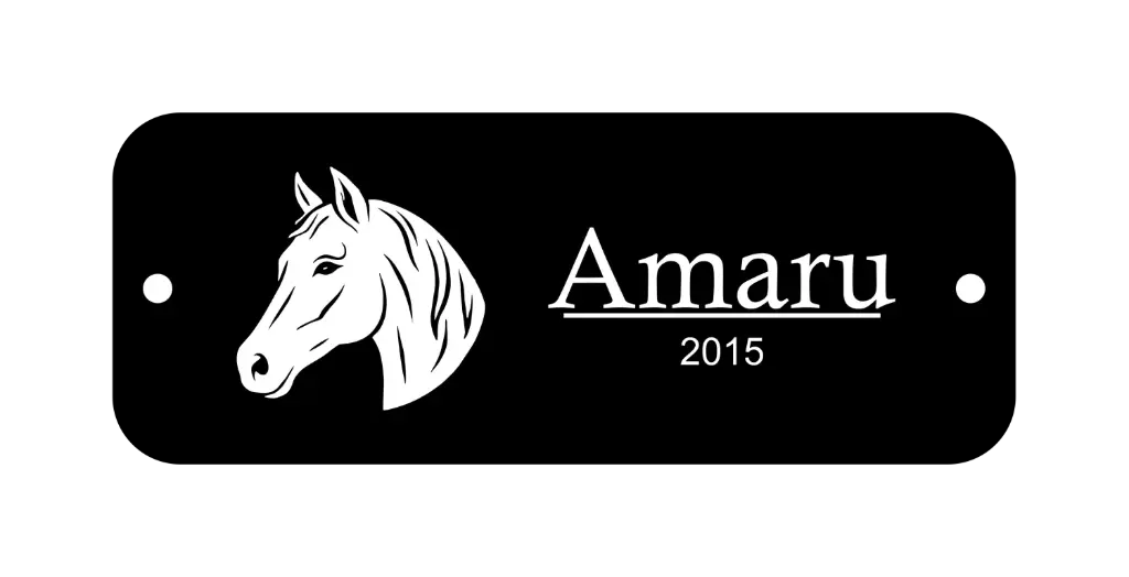 AlluX I Stables Rechthoek (200x78, Zwart, Geen Rand, Algemeen)